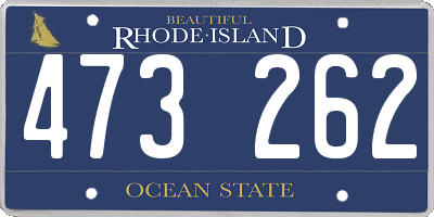 RI license plate 473262