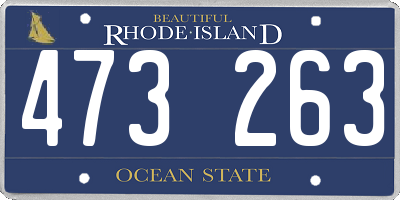 RI license plate 473263
