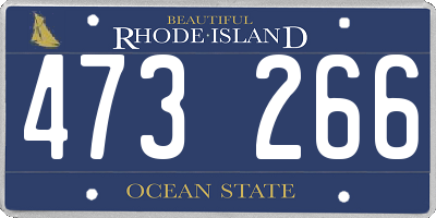 RI license plate 473266
