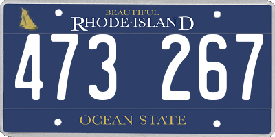RI license plate 473267