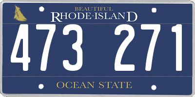 RI license plate 473271