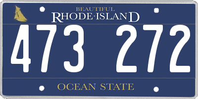 RI license plate 473272