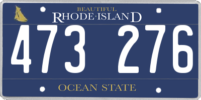 RI license plate 473276