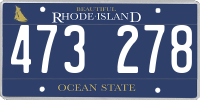 RI license plate 473278