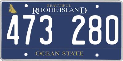 RI license plate 473280