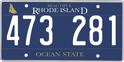 RI license plate 473281
