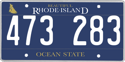 RI license plate 473283