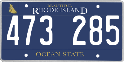 RI license plate 473285