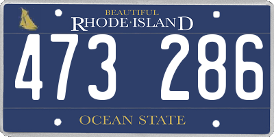 RI license plate 473286