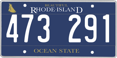 RI license plate 473291