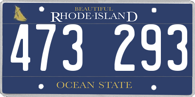 RI license plate 473293