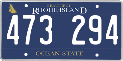 RI license plate 473294
