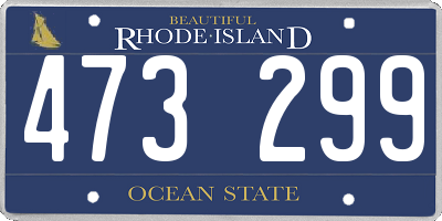 RI license plate 473299