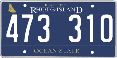 RI license plate 473310