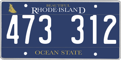 RI license plate 473312