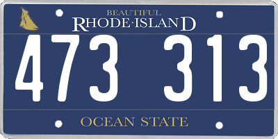RI license plate 473313