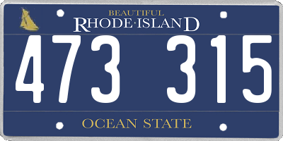 RI license plate 473315