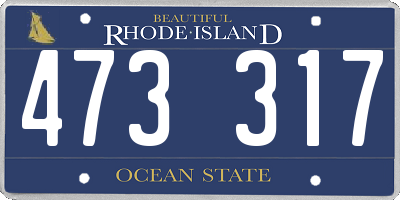 RI license plate 473317