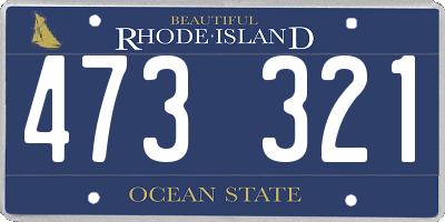 RI license plate 473321