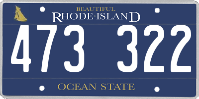 RI license plate 473322