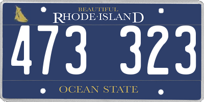 RI license plate 473323