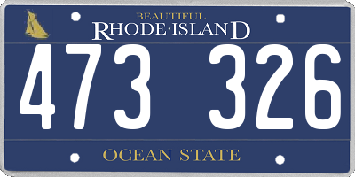 RI license plate 473326