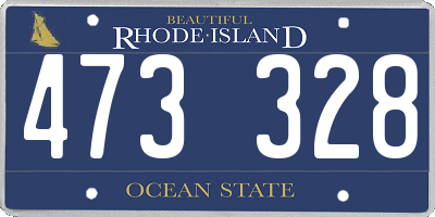 RI license plate 473328