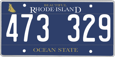 RI license plate 473329