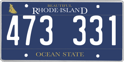 RI license plate 473331