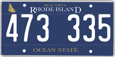 RI license plate 473335