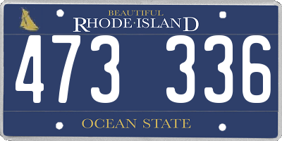 RI license plate 473336