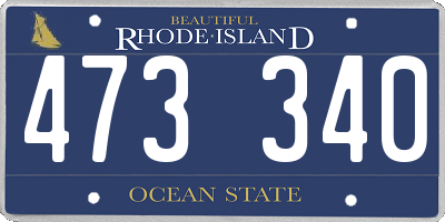 RI license plate 473340