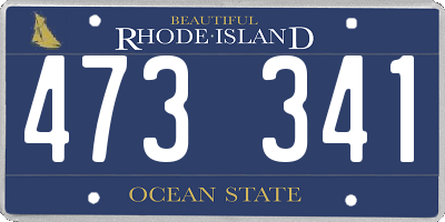 RI license plate 473341