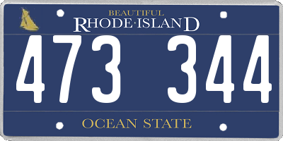 RI license plate 473344