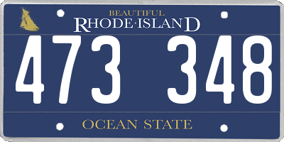 RI license plate 473348