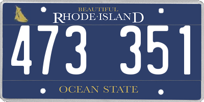 RI license plate 473351