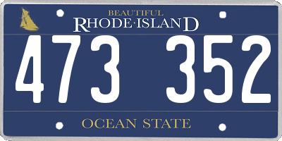 RI license plate 473352