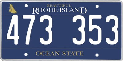 RI license plate 473353