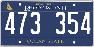 RI license plate 473354