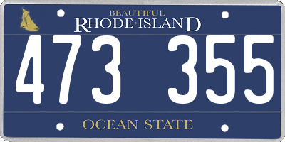 RI license plate 473355