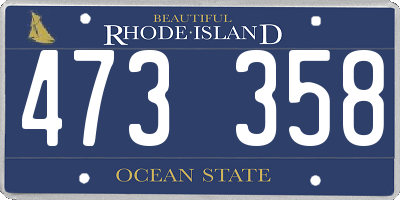 RI license plate 473358