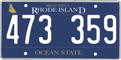 RI license plate 473359