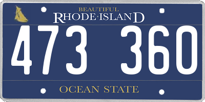 RI license plate 473360