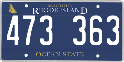RI license plate 473363