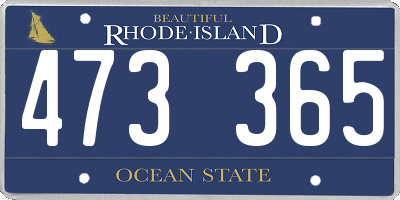 RI license plate 473365
