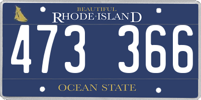 RI license plate 473366