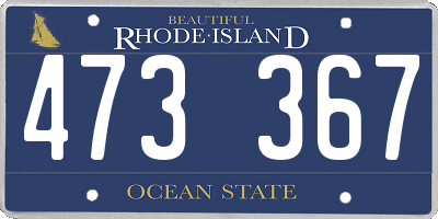 RI license plate 473367