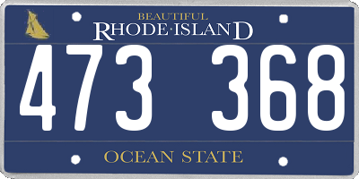 RI license plate 473368