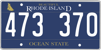 RI license plate 473370