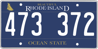RI license plate 473372